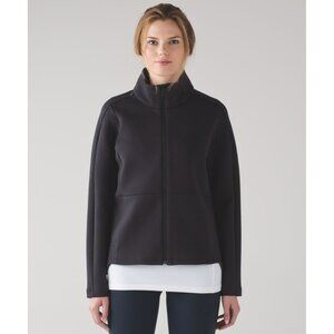 Lululemon Black Going Places Full Zip Jacket Athleisure Minimal Size 6